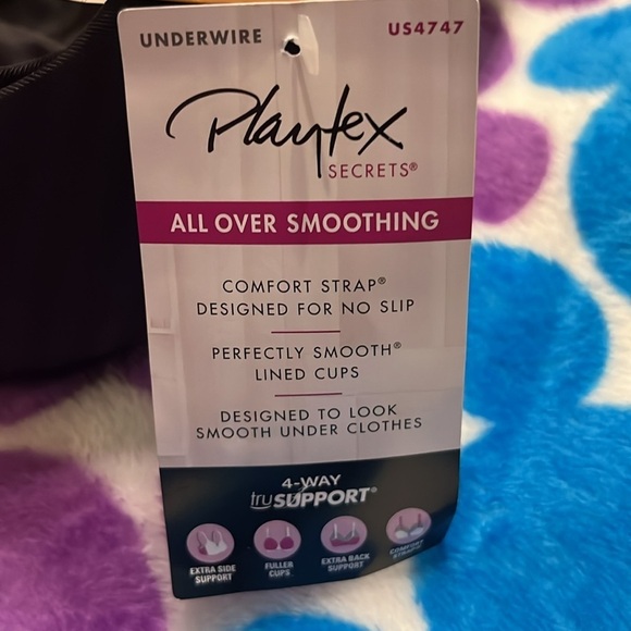 NWT Playtex Secrets Underwire Bra , All-Over Smoothing, Full-Coverage T-Shirt - Picture 6 of 9